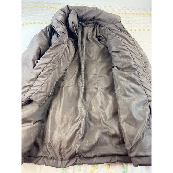 Lauren Ralph Lauren Womens Taupe Down Filled Puffer Toggle Parka Coat Large - Picture 6 of 13